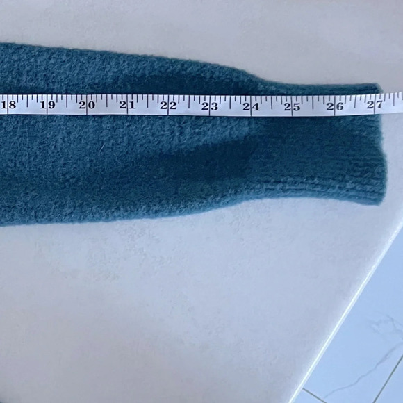 Joe Fresh/ Fuzzy/ Blue button up cardigan/ Gem buttons/ Stretchy/ Size US S - Picture 10 of 14